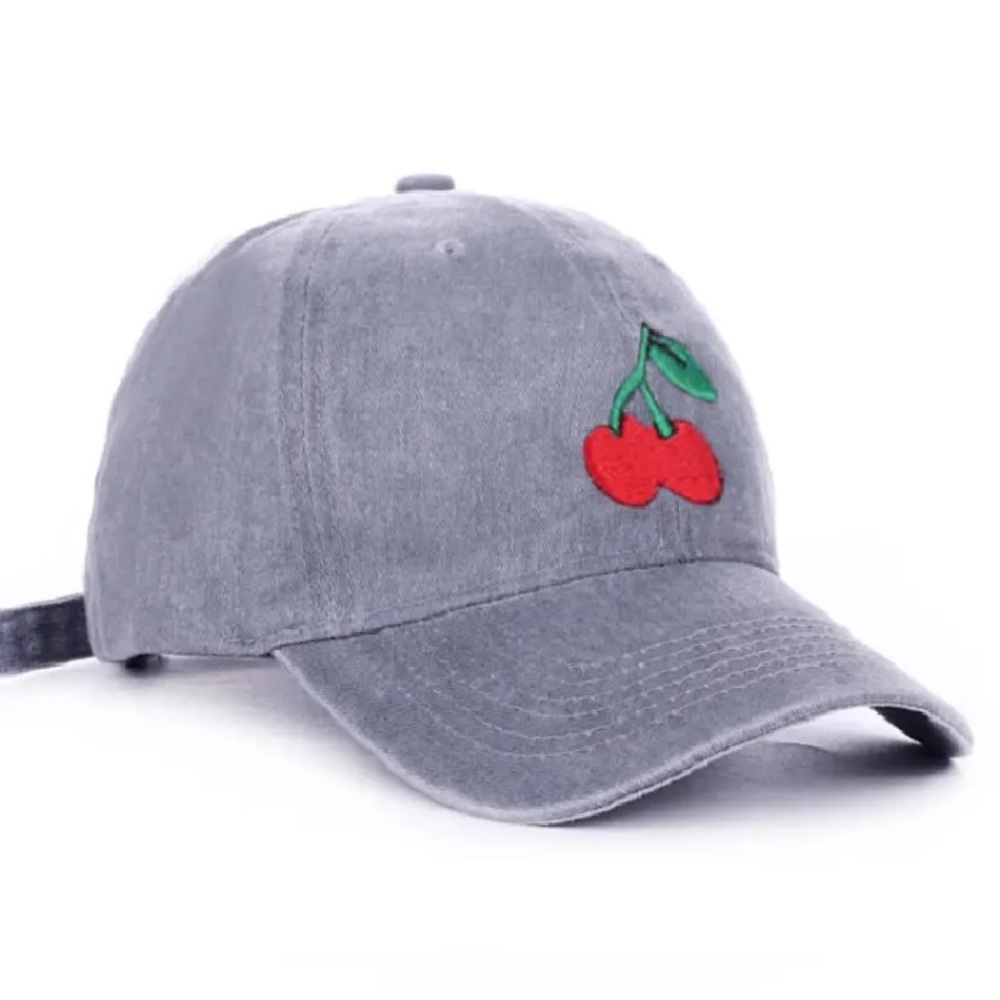 Cherry Embroidered Hat